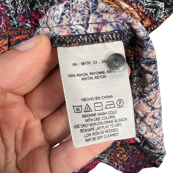 Anthropologie Edme Esyllte Chromatique Printed Tunic Top Dress Rayon Size Medium - Picture 11 of 14